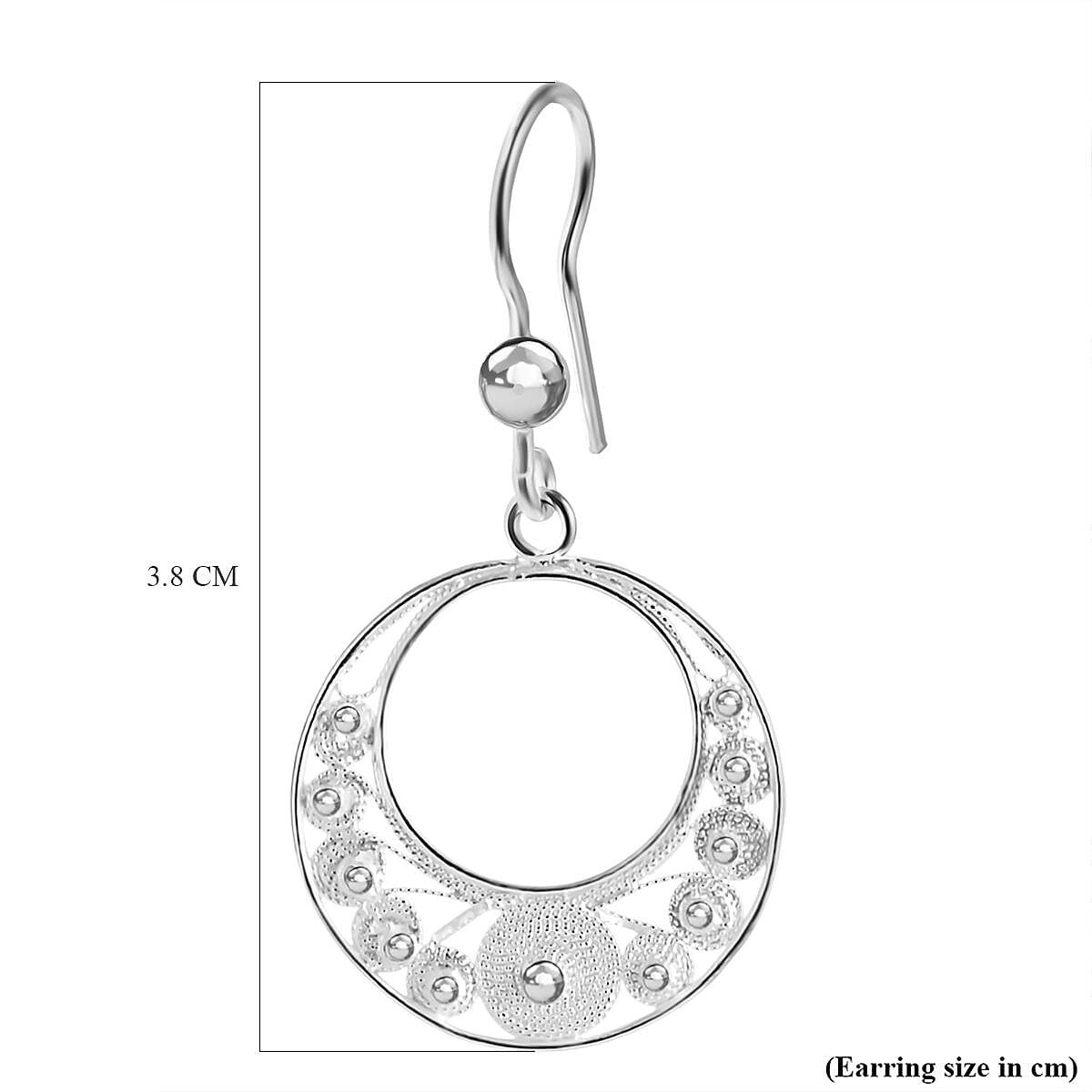 Royal Bali Collection Sterling Silver Earring with Hook