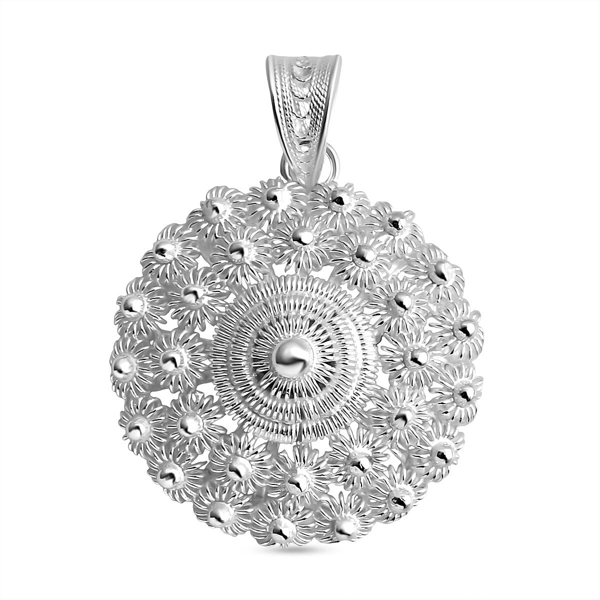 Royal Bali Tarakasi Collection - Sterling Silver Filigree Pendant