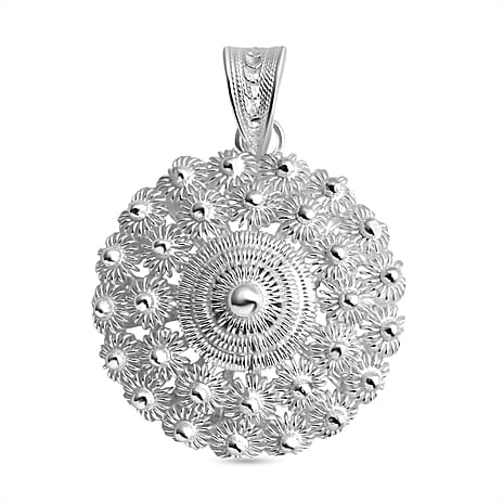 Royal Bali Tarakasi Collection - Sterling Silver Filigree Pendant