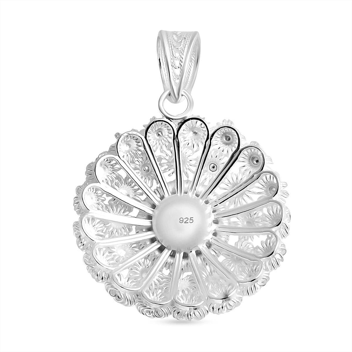 Royal Bali Tarakasi Collection - Sterling Silver Filigree Pendant