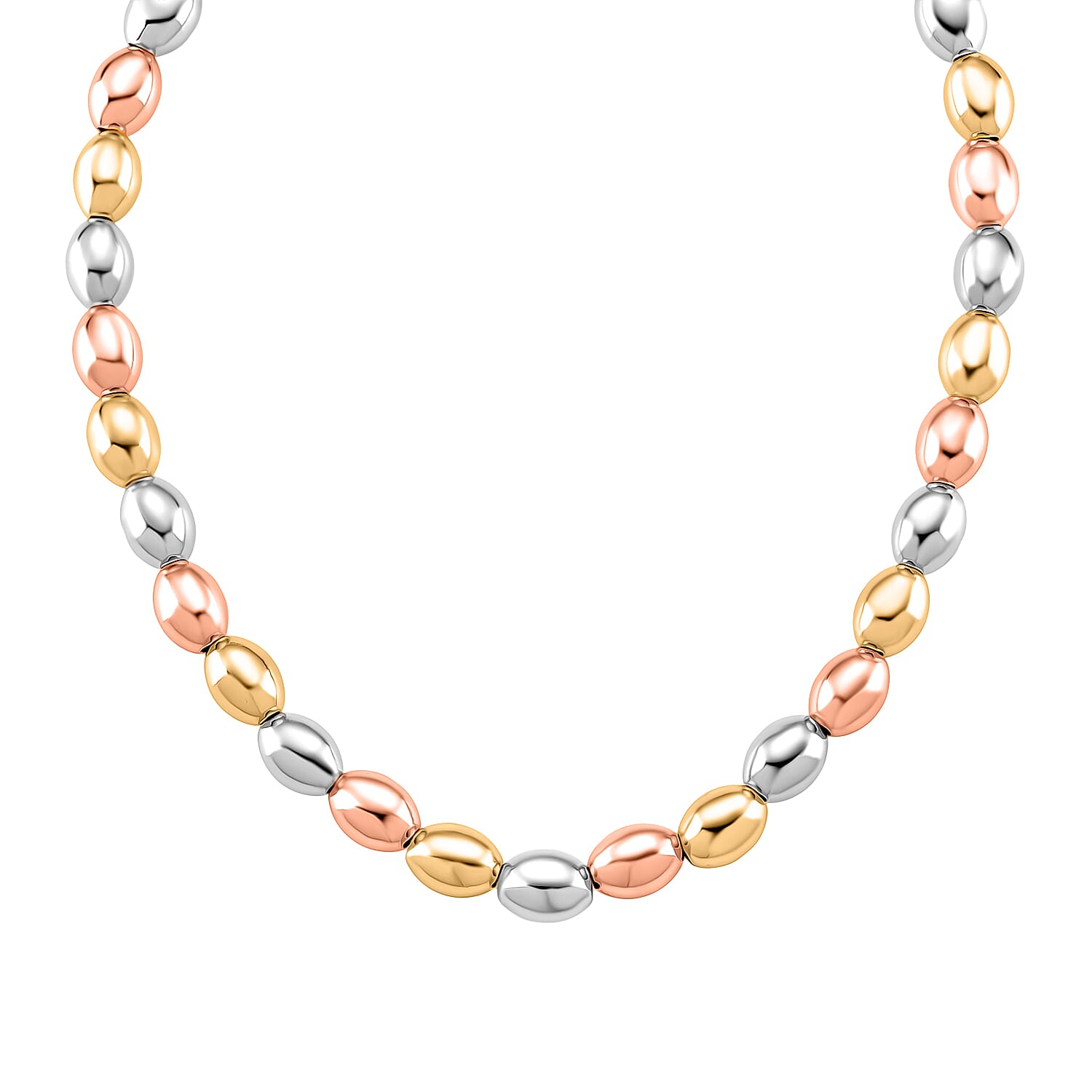 Designer Closeout - Tri-Colour Beaded Necklace (Size 18 - 2 Ext.)