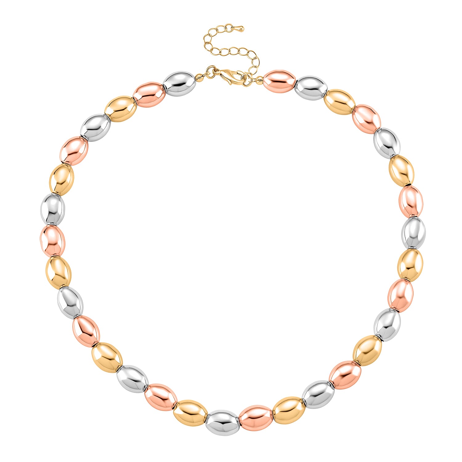 Designer Closeout - Tri-Colour Beaded Necklace (Size 18 - 2 Ext.)