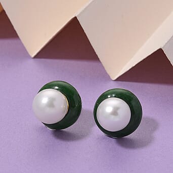 https://tjcuk.sirv.com/Products/82/3/8235026/White-Shell-Pearl-Green-Jade-Earring-with-Push-Back-in-Two-Tone-Platin_8235026_1.jpg?w=342&h=342