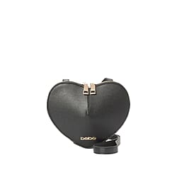 BEBE Crossbody Heart Bag - Black