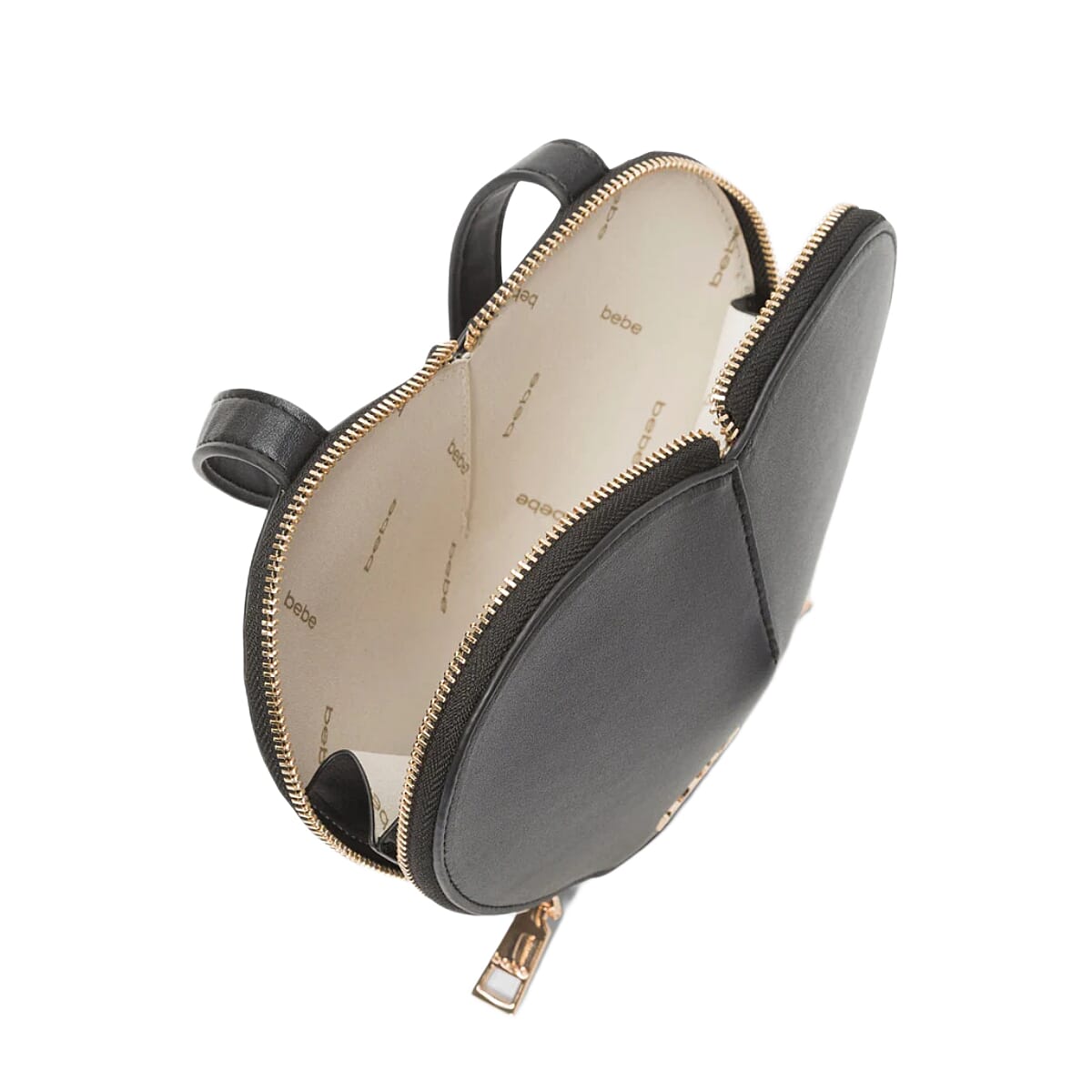 BEBE Crossbody Heart Bag - Black