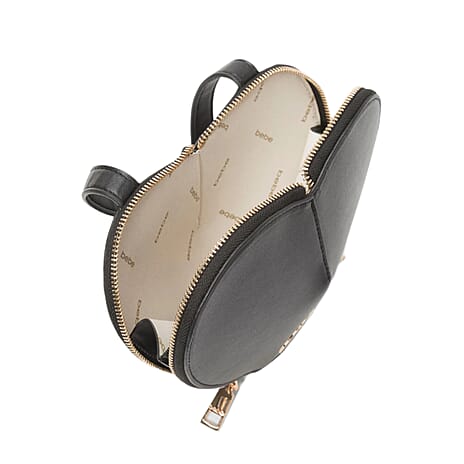 BEBE Crossbody Heart Bag - Black