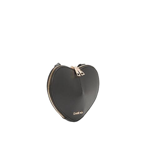 BEBE Crossbody Heart Bag - Black