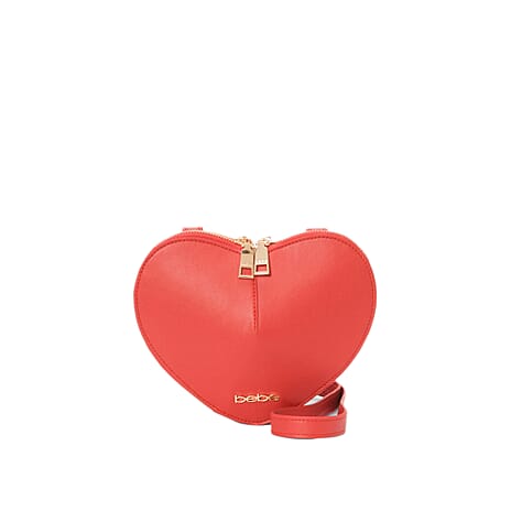 BEBE Crossbody Heart Bag - Red