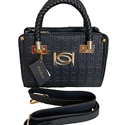 BEBE Leather Satchel (Size 3x8x5 cm) - Black