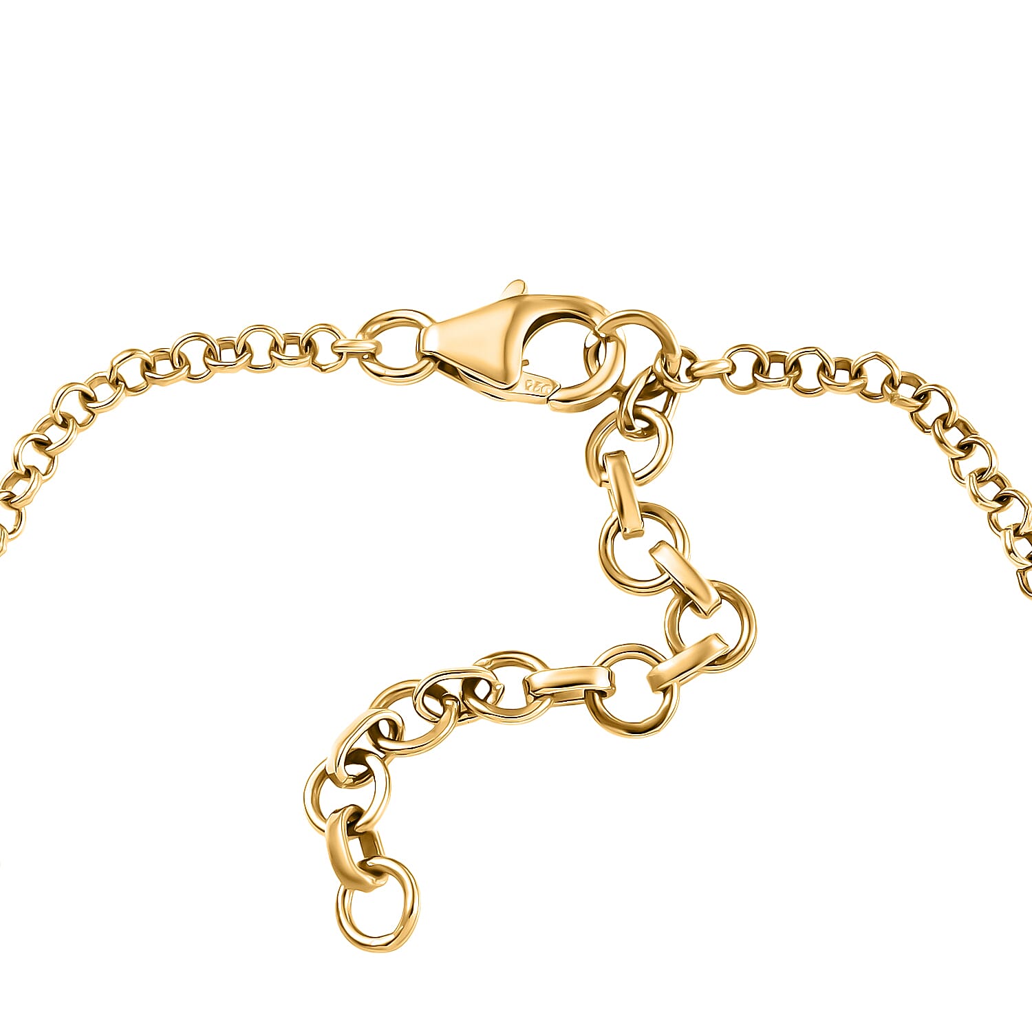 D'joy White Zircon & Natural Hebei Peridot Vine Bracelet 1 Row (Size - 7 - 2 Ext) with Lobster Clasp in Yellow Gold Plating Sterling Silver 5.84 Ct.