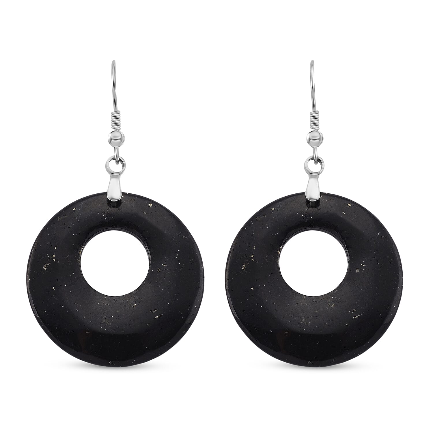 Natural Shungite Dangle Earring with Hook 40.00 Ct.