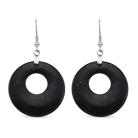 Natural Shungite Dangle Earring with Hook 40.00 Ct.