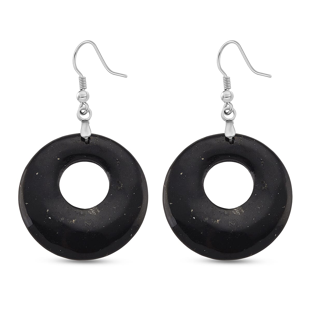 Natural Shungite Dangle Earring with Hook 40.00 Ct.