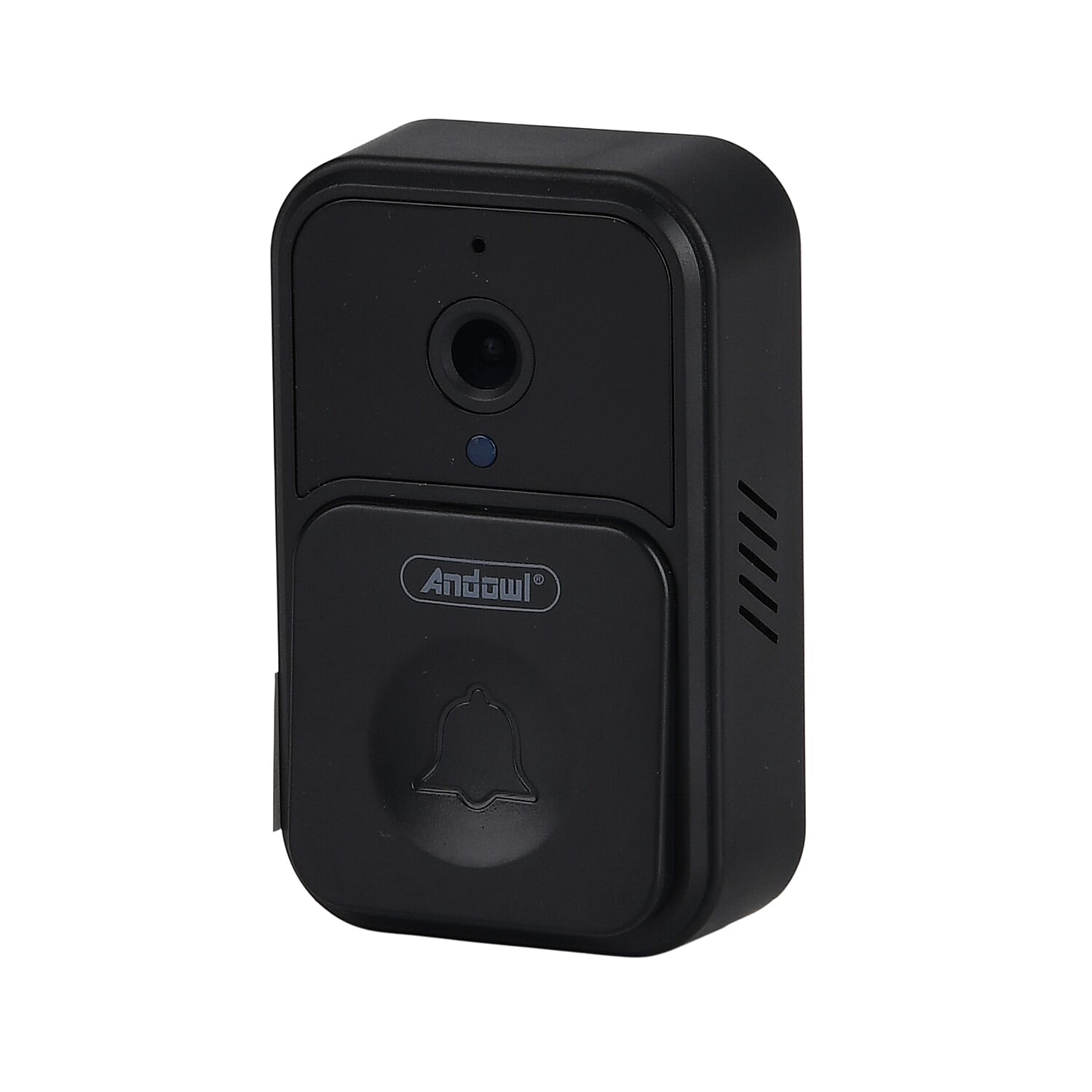 4K Smart Video Doorbell - Wide-Angle Lens, Night Vision, WiFi, 1000mAh Battery, Motion Alerts - 2-Way Talk - Black