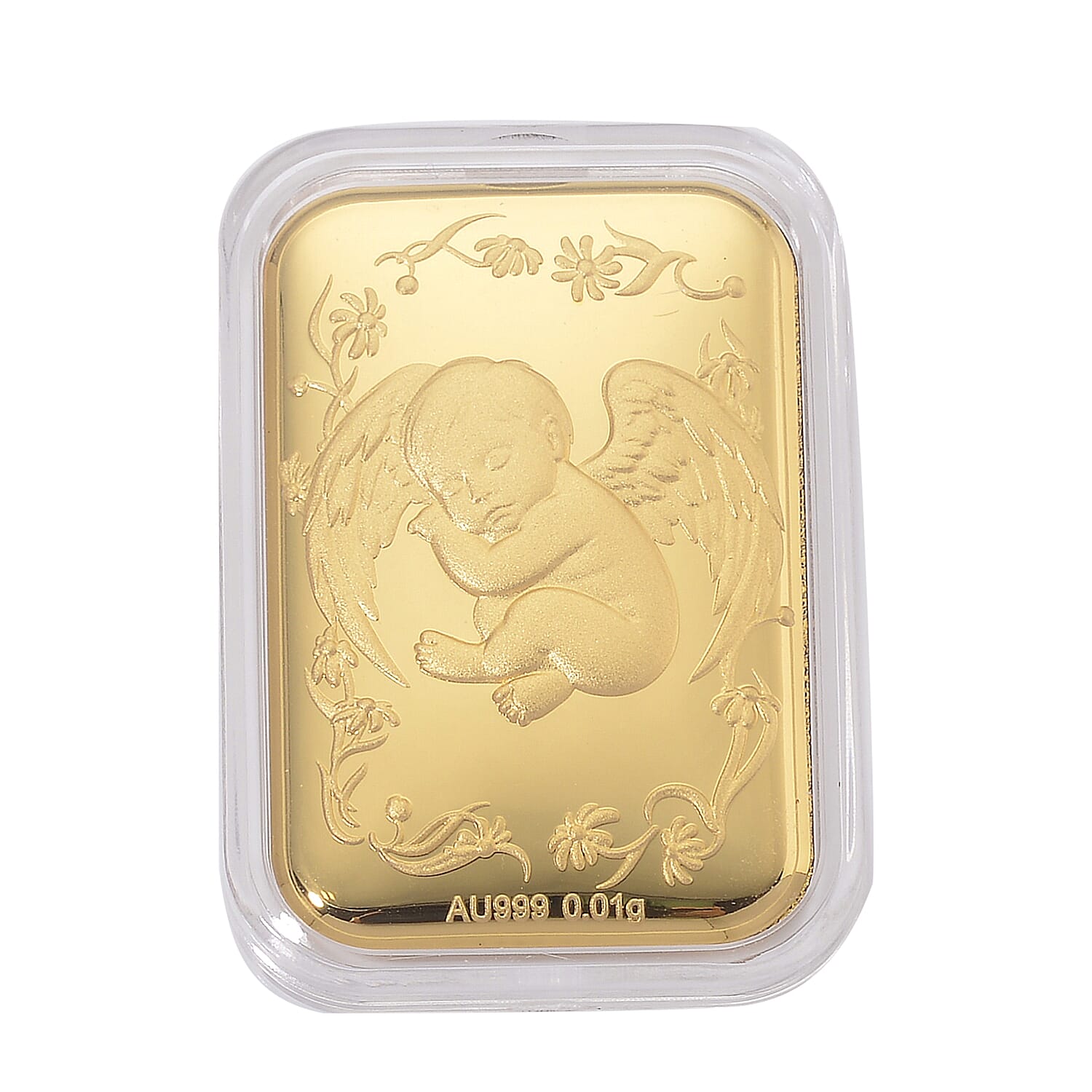 24K Yellow Gold Angel Embossed Collectable