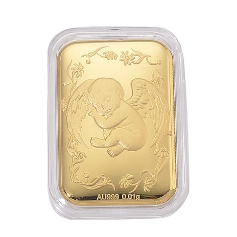 24K Yellow Gold Angel Embossed Collectable