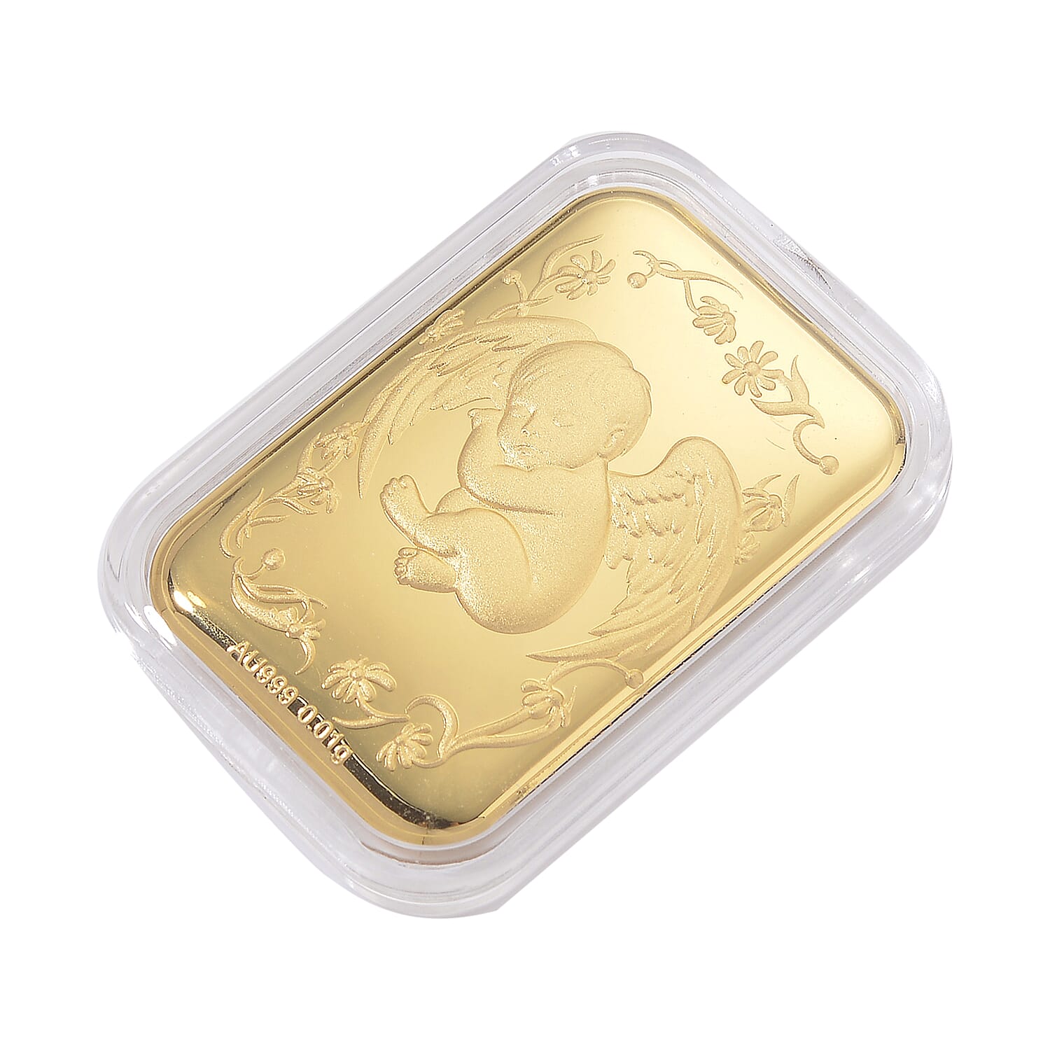 24K Yellow Gold Angel Embossed Collectable