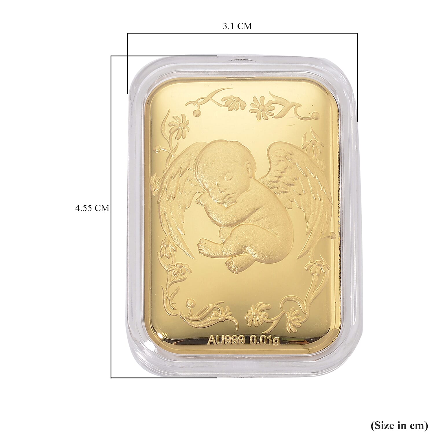 24K Yellow Gold Angel Embossed Collectable