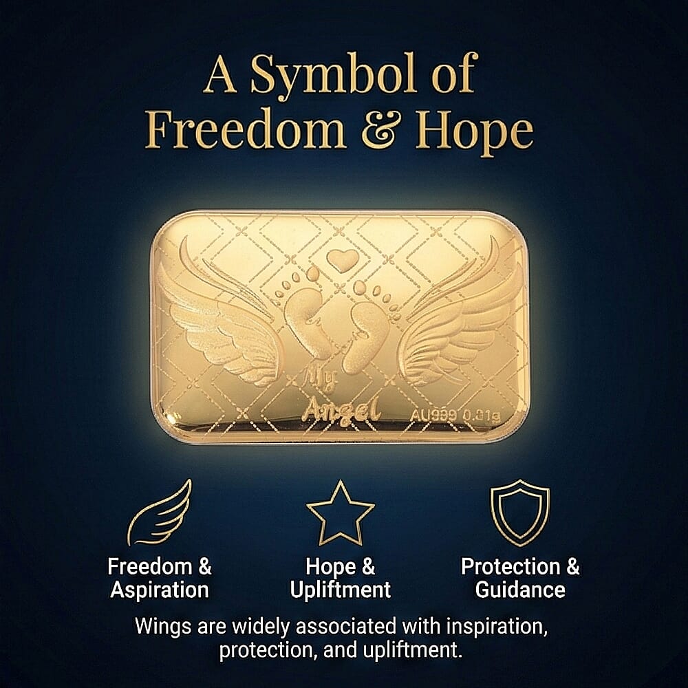 Biggest Gold Deal - 24K Yellow Gold Embossed Wings