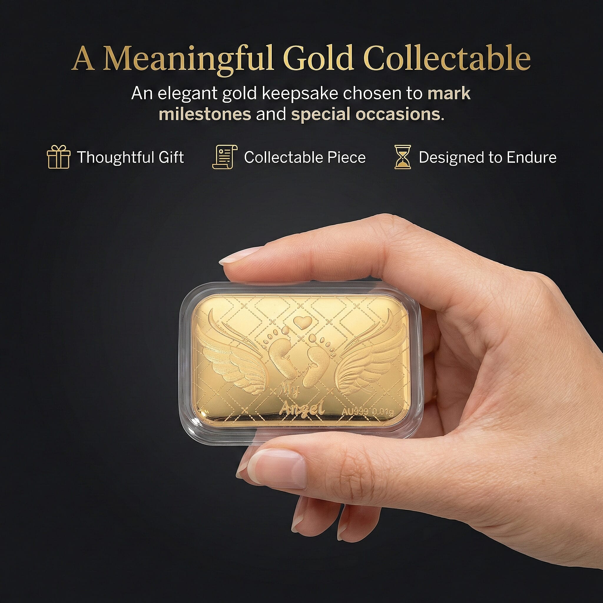 Biggest Gold Deal - 24K Yellow Gold Embossed Wings