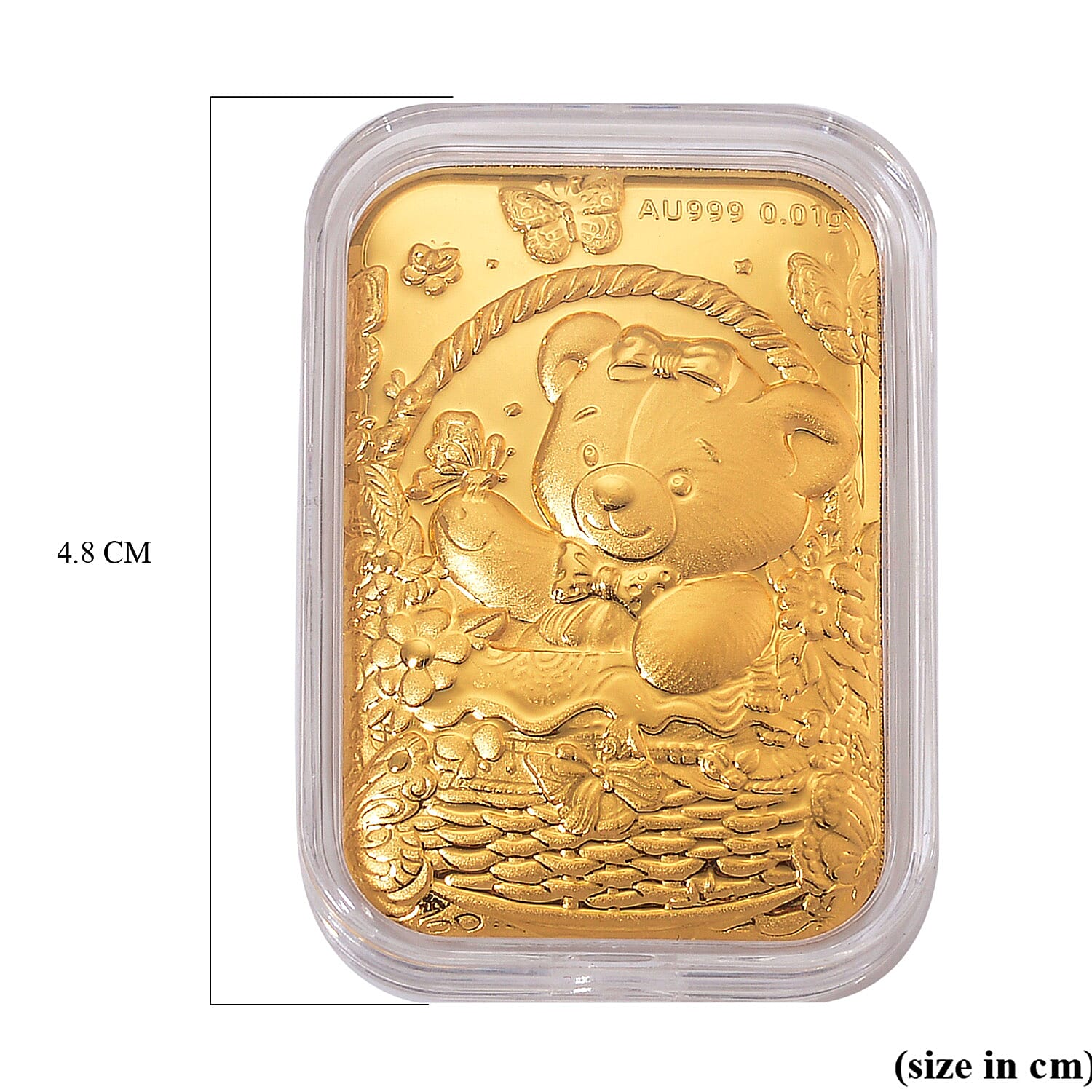 24K Yellow Gold (99.99% Purity) Teddy Bear Embossment Gold