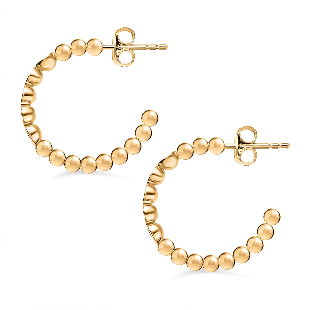 Luxuriant Lab Grown Diamond (SI-GH) Full Hoop Earring in 18K Vermeil Yellow Gold Plated Sterling Silver 0.50 Cts