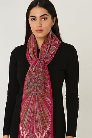 IW Special Silk Woven Scarf (Size - One Size) - Red