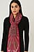 Pure Silk Ikat Print Scarf (One Size) - Black