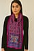 Pure Silk Ikat Print Scarf (One Size) - Black