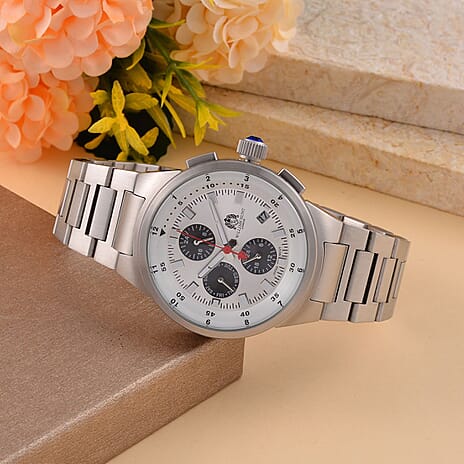 WILLIAM HUNT Limited Edition 5ATM Water Resistant Watch With Presentation Box - Silver