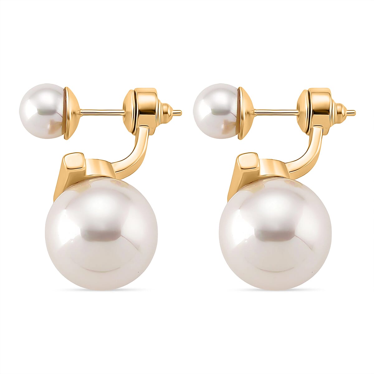 Sleeping Beauty White colour Shell Pearl Beads Earring