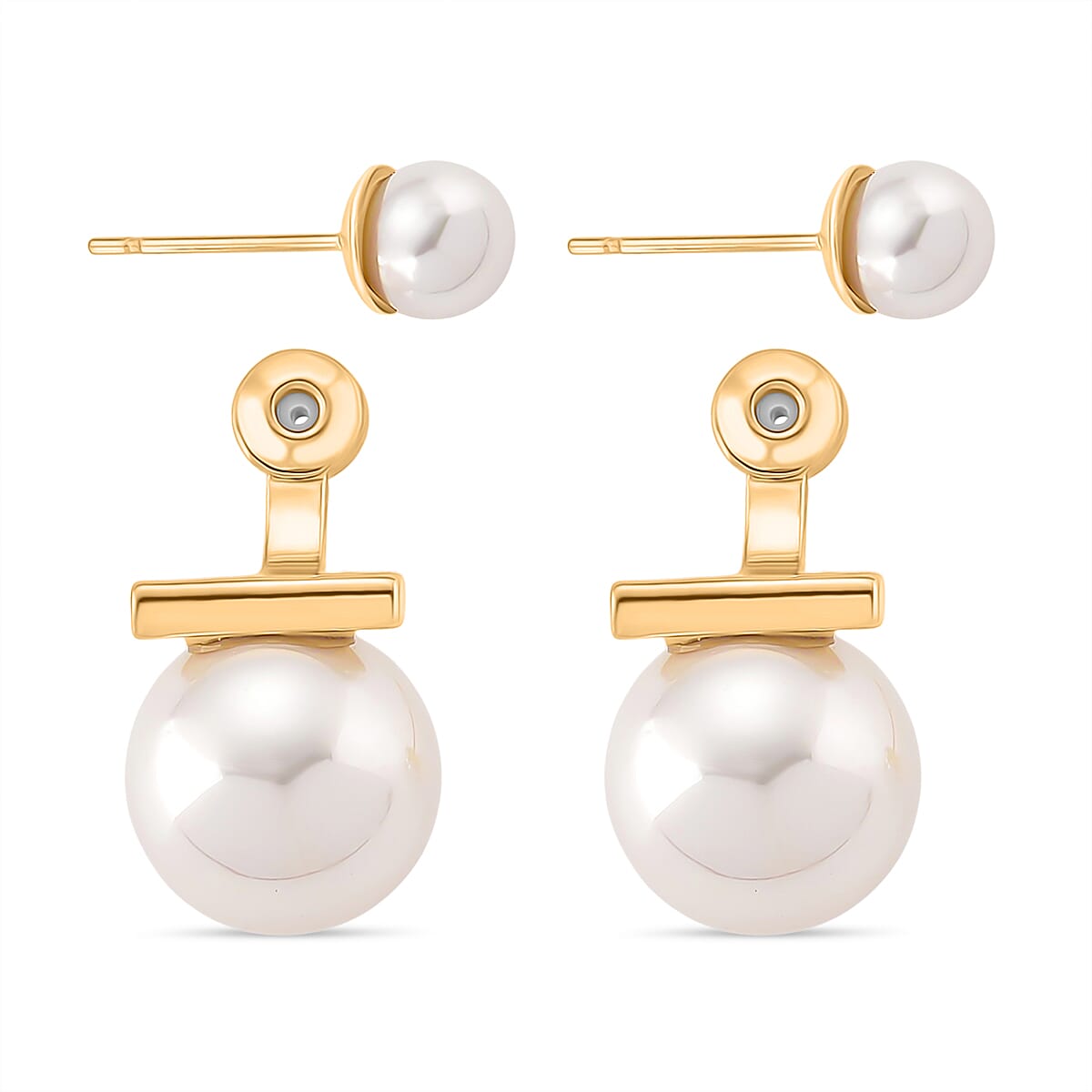 Sleeping Beauty White colour Shell Pearl Beads Earring