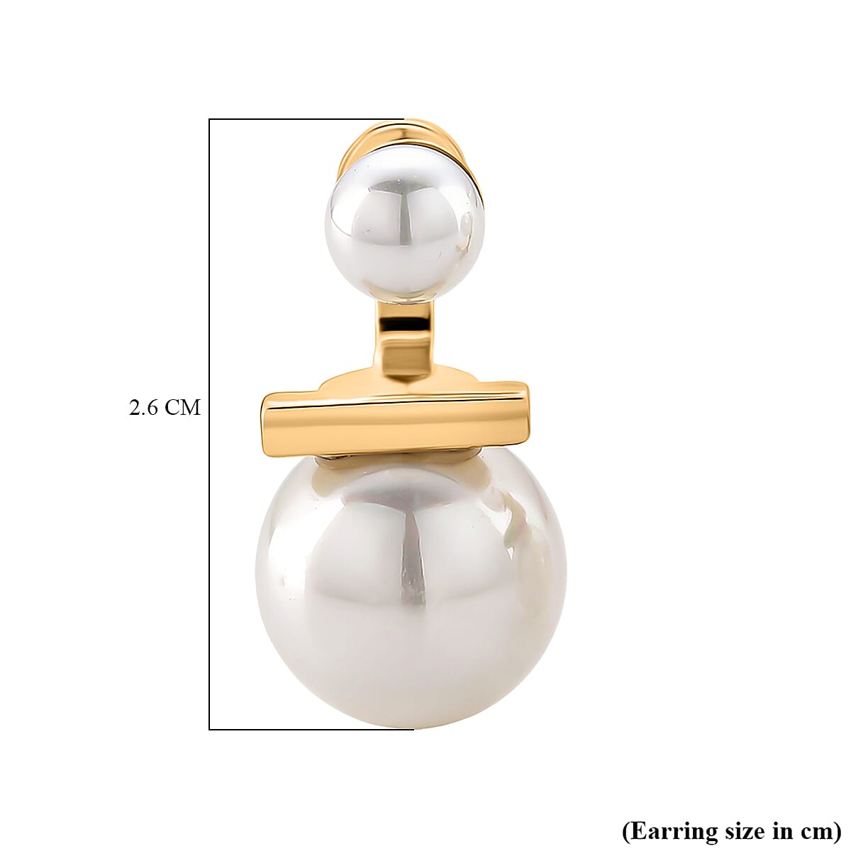 Sleeping Beauty White colour Shell Pearl Beads Earring