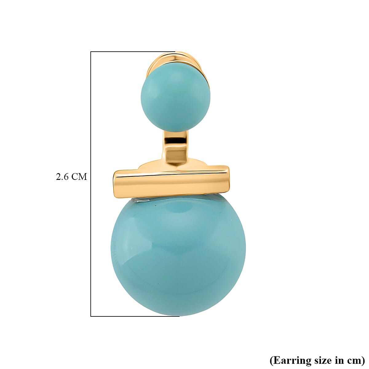 Sleeping Beauty Green colour Shell Pearl Beads Earring