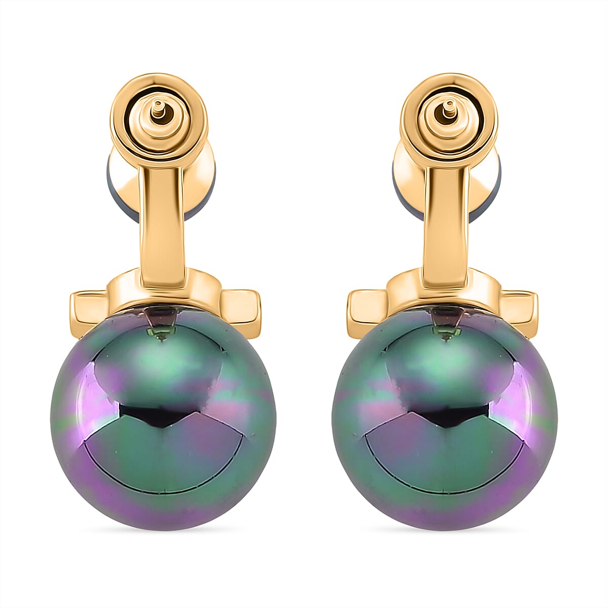 Sleeping Beauty Peacock colour Shell Pearl Beads Earring