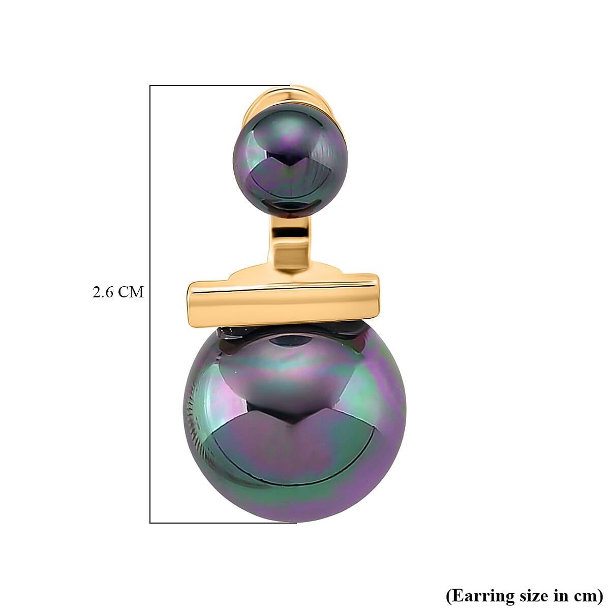 Sleeping Beauty Peacock colour Shell Pearl Beads Earring