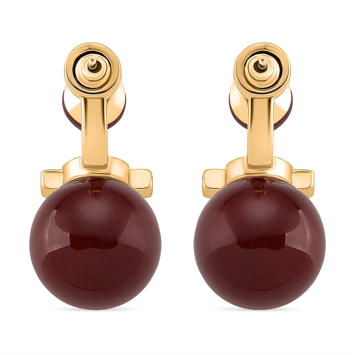 Sleeping Beauty Red colour Shell Pearl Beads Earring