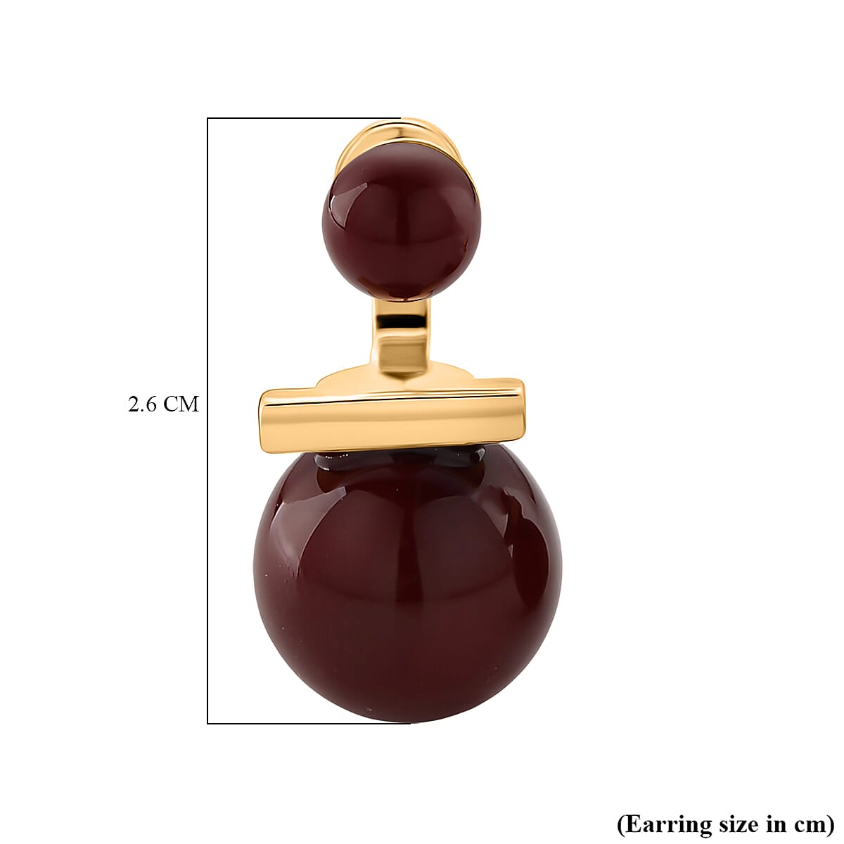 Sleeping Beauty Red colour Shell Pearl Beads Earring