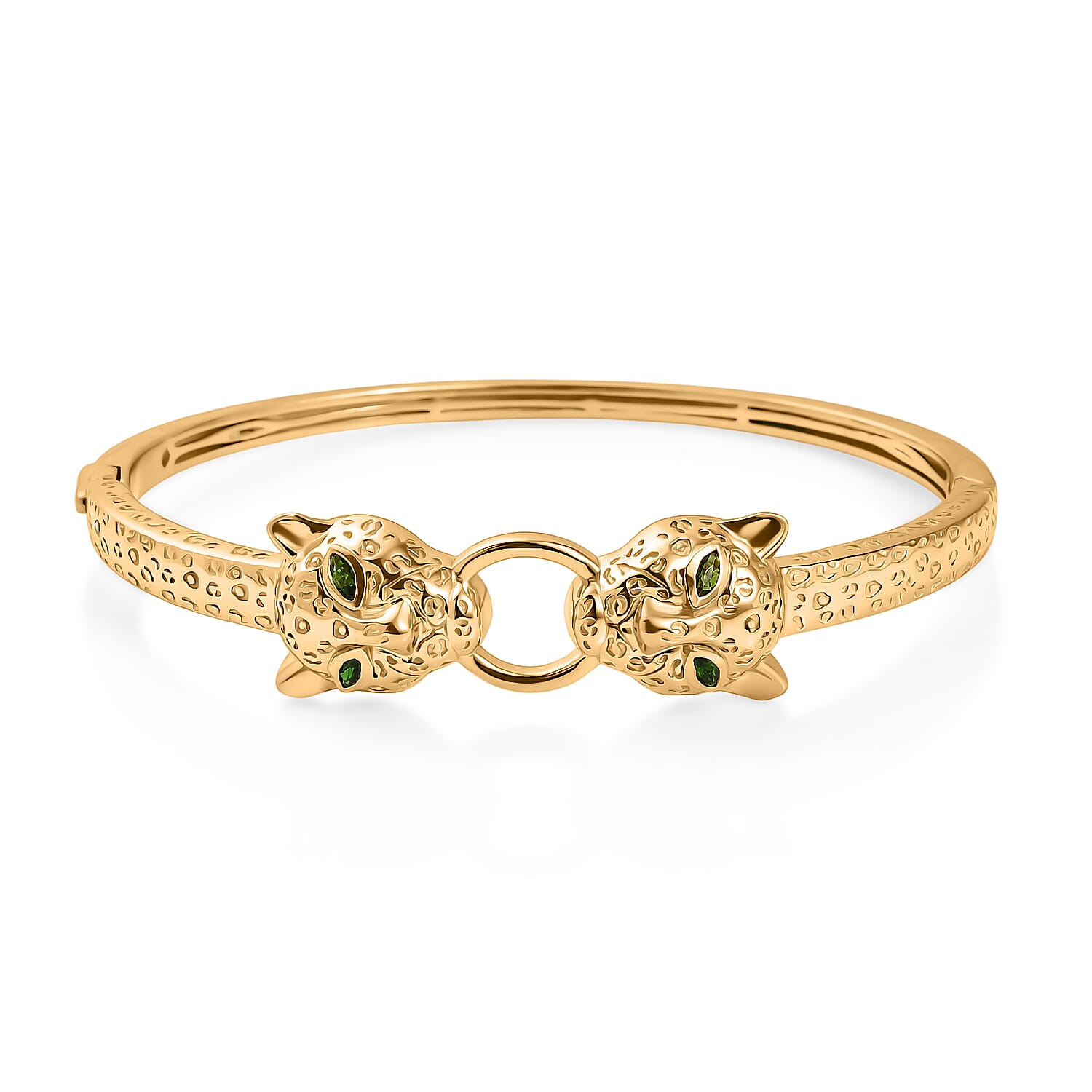 Designer Inspired - Panther Natural Chrome Diopside Full Bangle