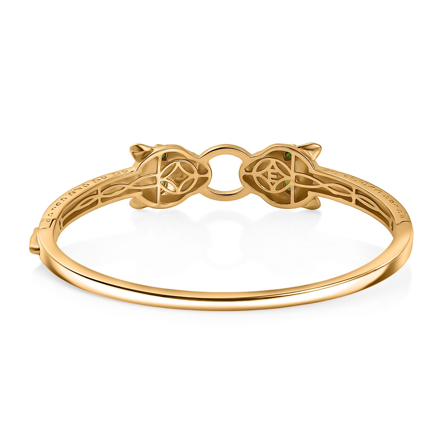 Designer Inspired - Panther Natural Chrome Diopside Full Bangle