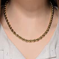 Chunky Rope Necklace (Size 18) in Yellow Gold Plated