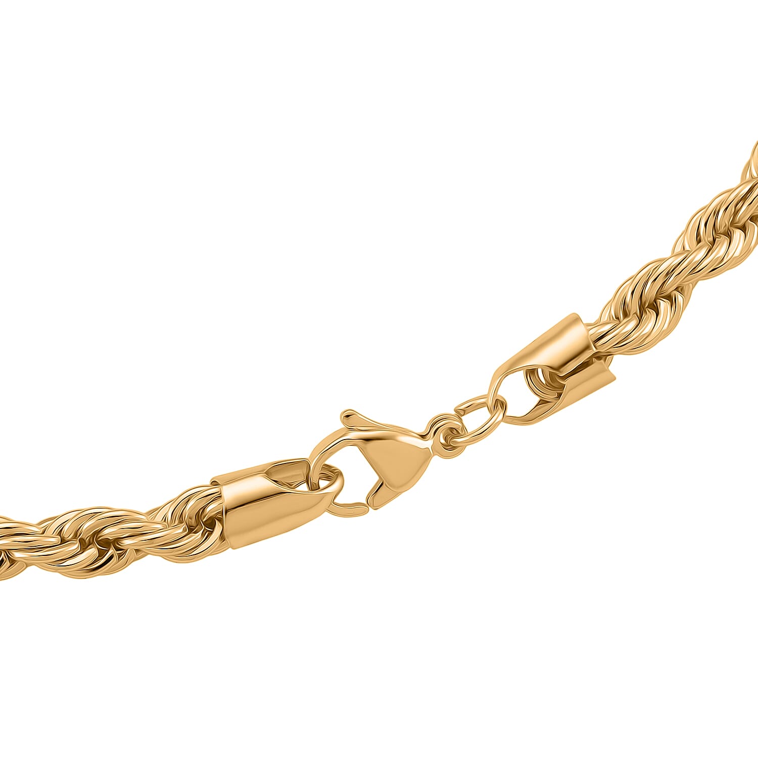 Chunky Rope Necklace (Size 18) in Yellow Gold Plated