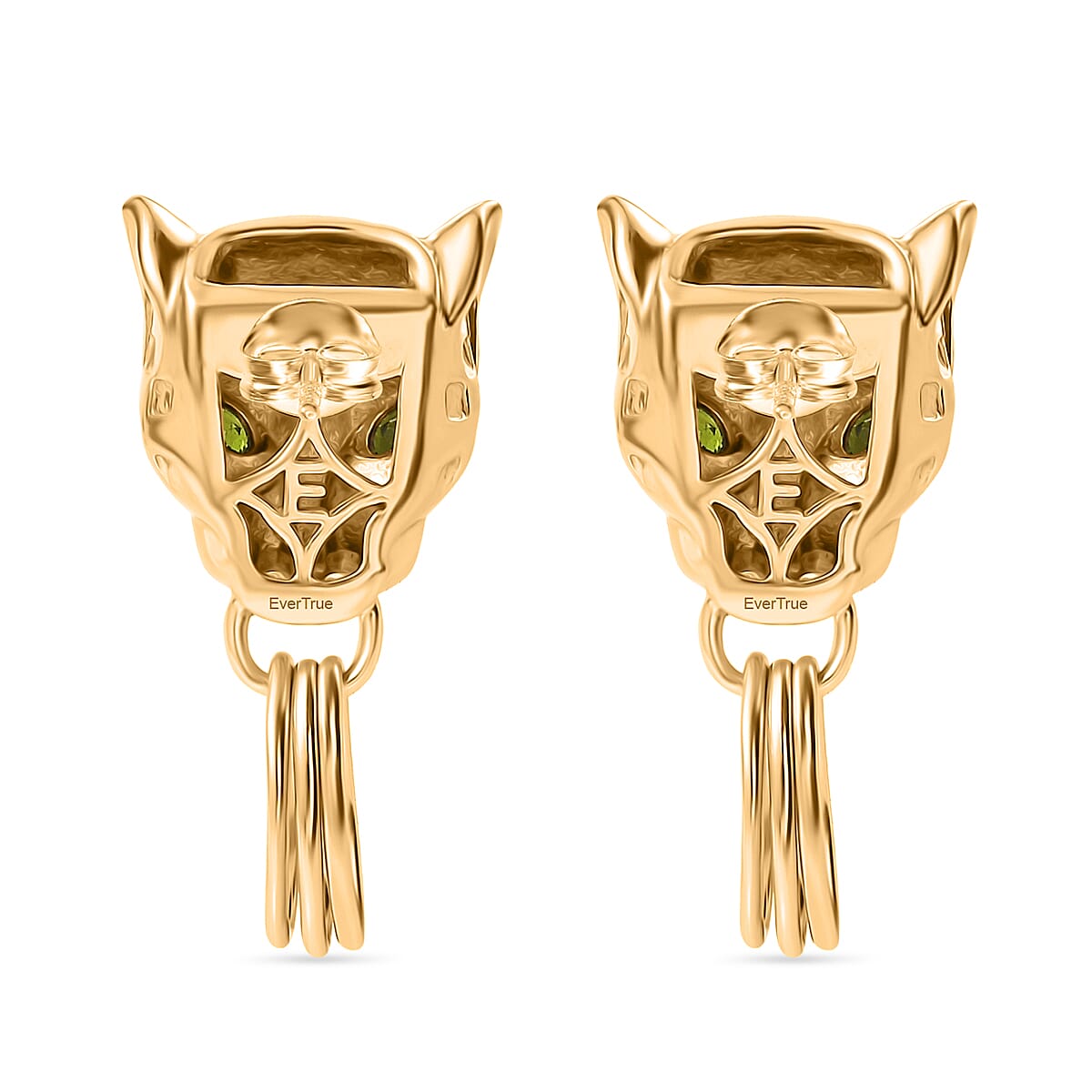 Designer Inspired - Panther Natural Chrome Diopside Earring