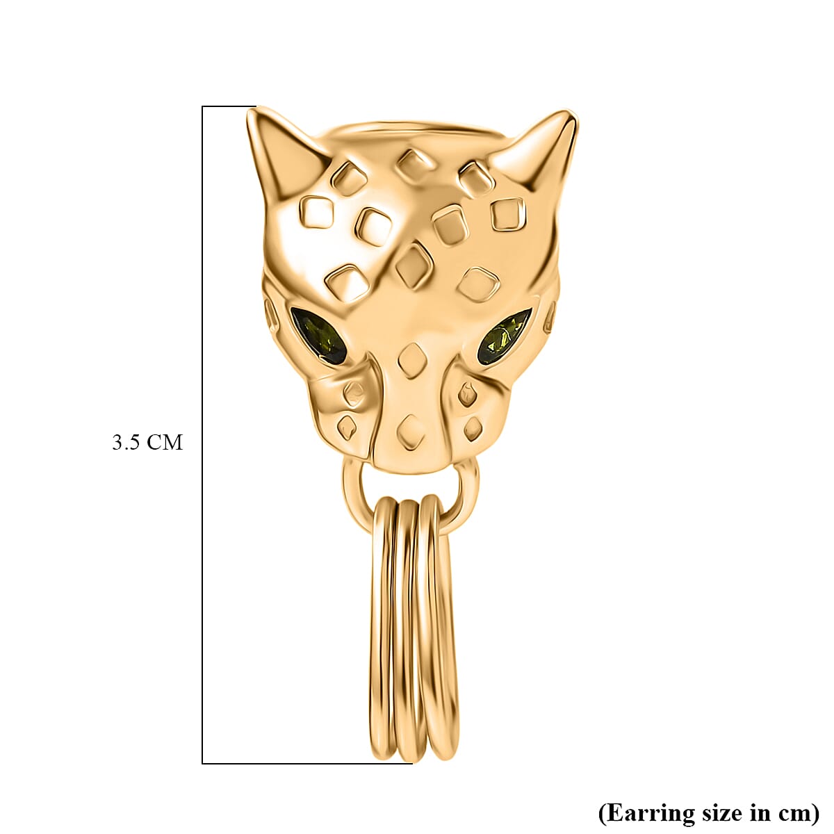 Designer Inspired - Panther Natural Chrome Diopside Earring