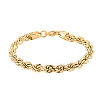 Chunky Rope Bracelet (Size 8) in Yellow Gold Plated