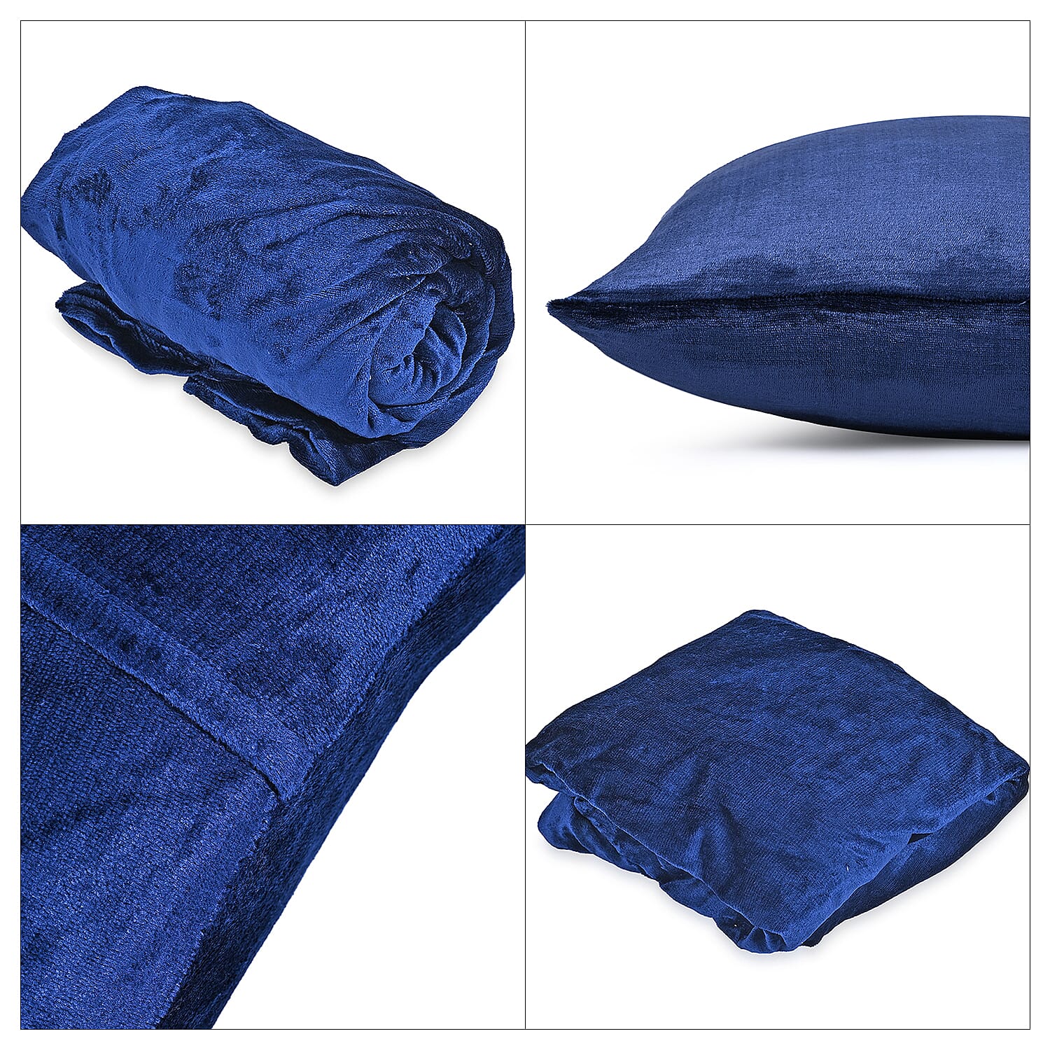 LIVMORE 3-Piece Teddy Flannel Bedding Set - inc. Fitted Sheet & 2 Pillowcases