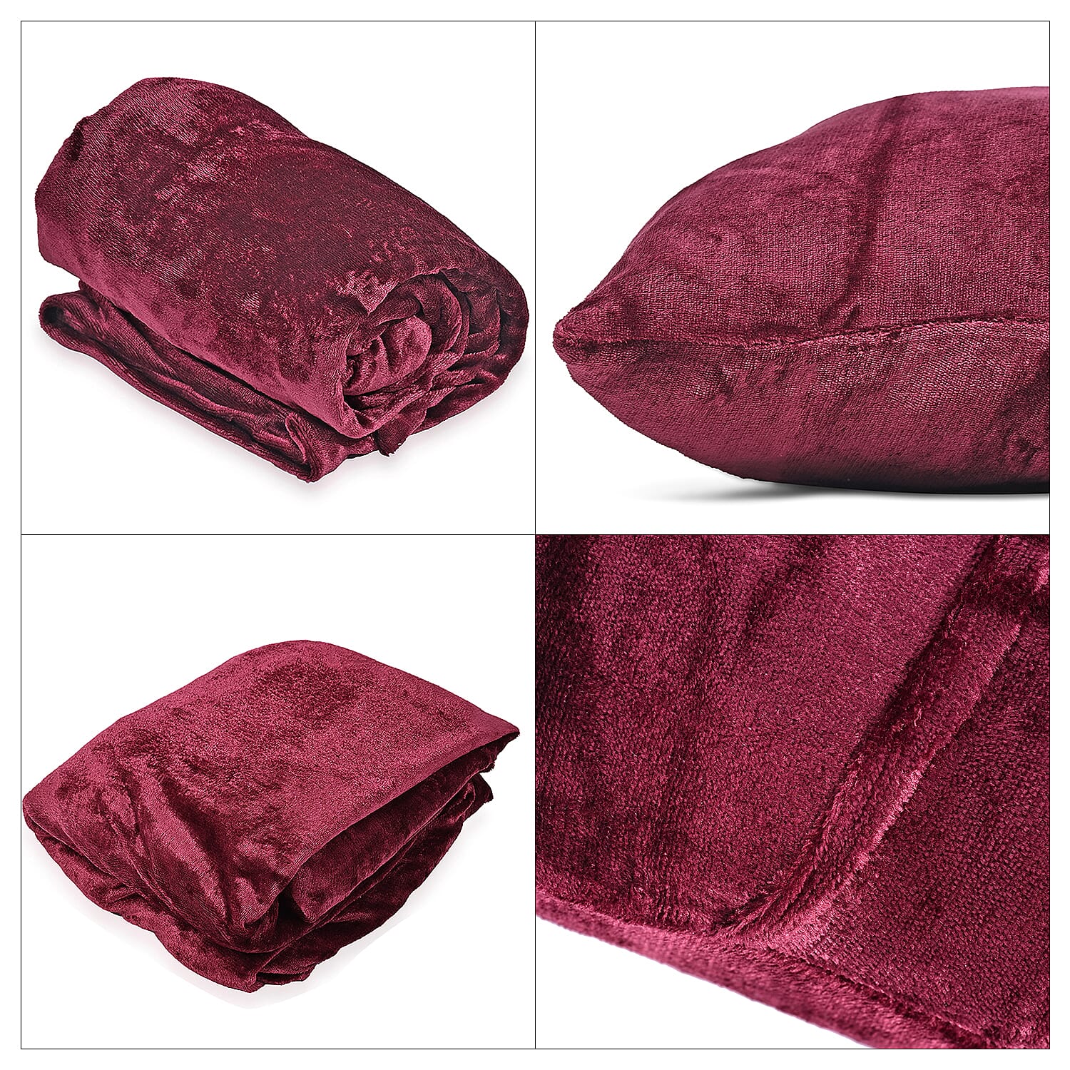 LIVMORE 3-Piece Teddy Flannel Bedding Set - inc. Fitted Sheet & 2 Pillowcases