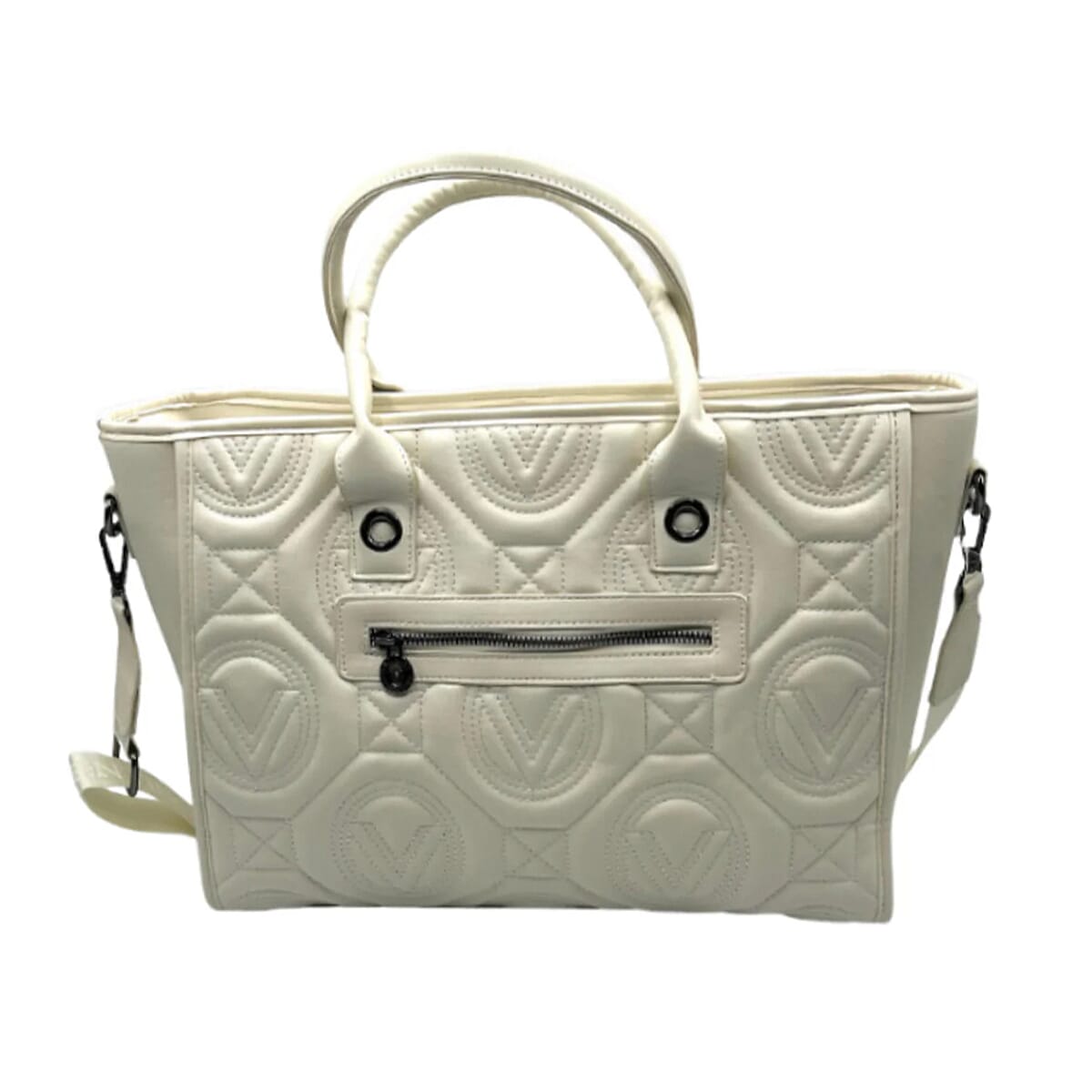 Valentino Orlandi Vegan Leather Tote Bag - White