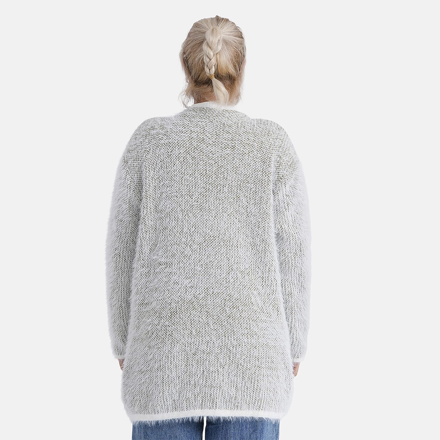 - MAISI Hoodless Coatigan (One Size, Fits UK 8-20) - Khaki Green - White