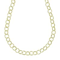 La Bella- Sterling Silver Necklace (Size - 20) with Lobster Clasp in Yellow Gold Plating
